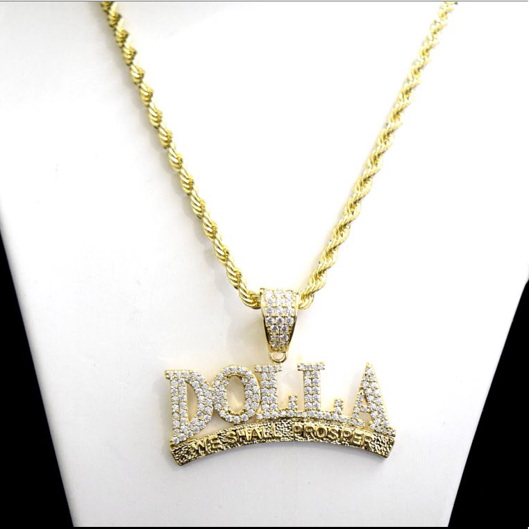 Gold Diamond Dalla We Shall Prosper Charm Chain